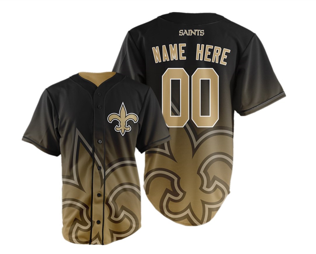 New Orleans Saints Big Logo Print Men's All Stitched Customized Jersey