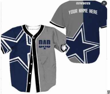 Dallas Cowboys Big Logo Print Men's All Stitched Customized Jersey