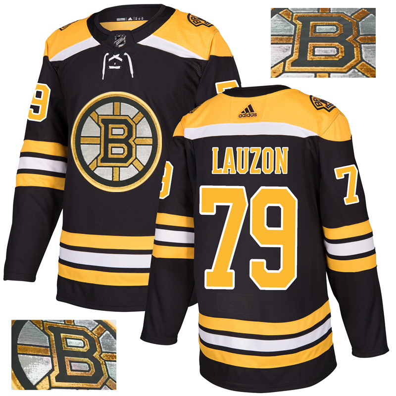 Bruins 79 Jeremy Lauzon Black With Special Glittery Logo Adidas Jersey