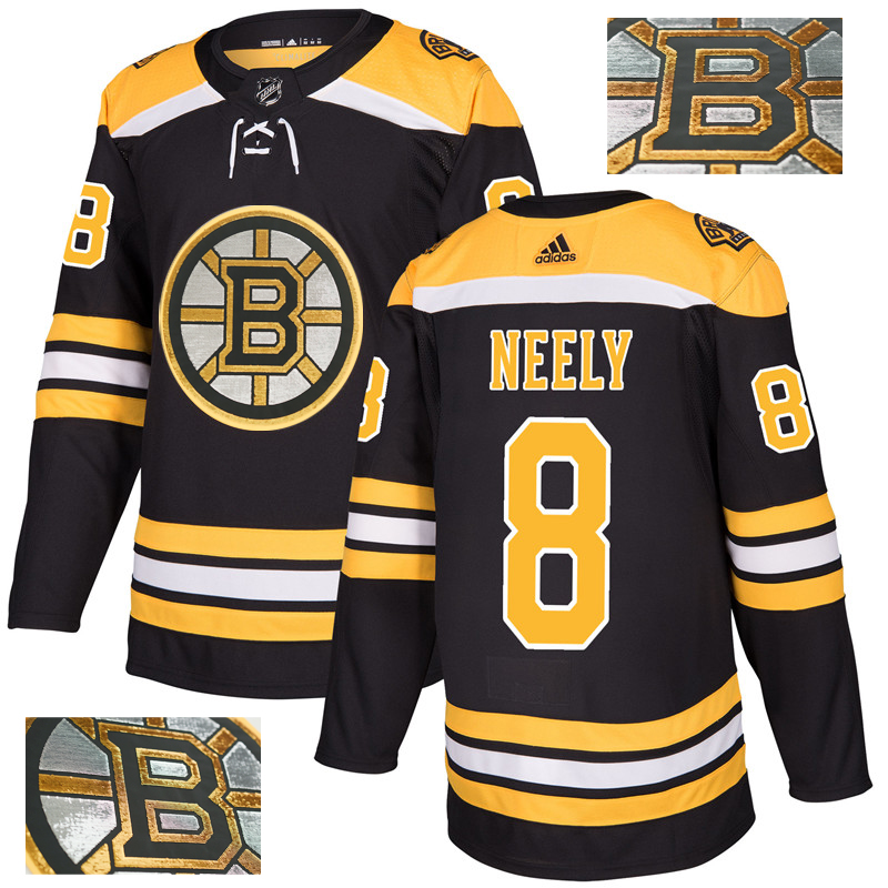 Bruins 8 Cam Neely Black With Special Glittery Logo Adidas Jersey - Click Image to Close