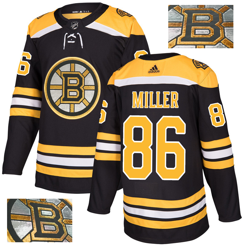 Bruins 86 Kevan Miller Black With Special Glittery Logo Adidas Jersey - Click Image to Close