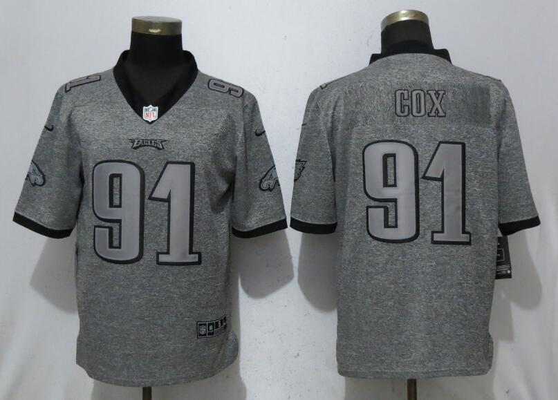 Nike Eagles 91 Fletcher Cox Gray Gridiron Gray Youth Vapor Untouchable Limited Jersey