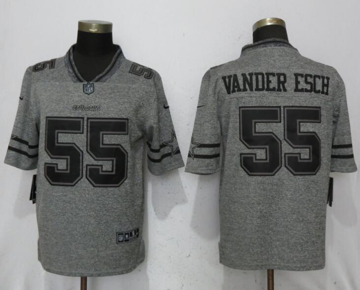 Nike Cowboys 55 Leighton Vander Esch Gray Gridiron Gray Youth Vapor Untouchable Limited Jersey