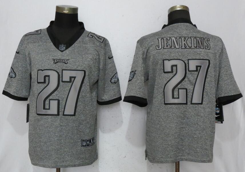 Nike Eagles 27 Malcolm Jenkins Gray Gridiron Gray Youth Vapor Untouchable Limited Jersey