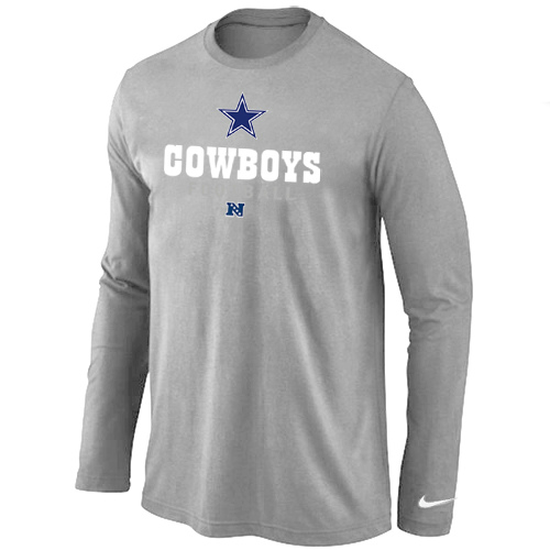 Nike Dallas Cowboys Critical Victory Long Sleeve T-Shirt Grey
