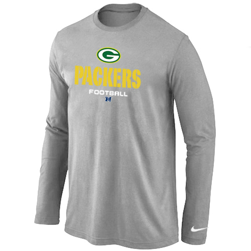Nike Green Bay Packers Critical Victory Long Sleeve T-Shirt L.Grey