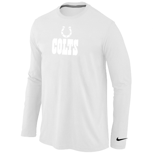 Nike Indianapolis Colts Authentic Logo Long Sleeve T-Shirt White