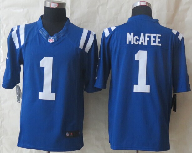 Nike Colts 1 McAfee Blue Limited Jerseys