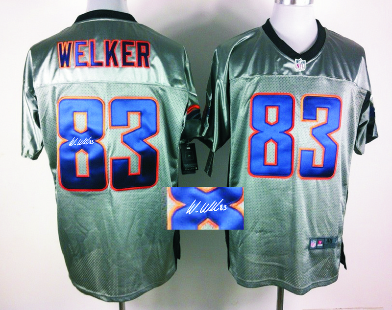 Nike Broncos 83 Welker Grey Shadow Signature Edition Jerseys