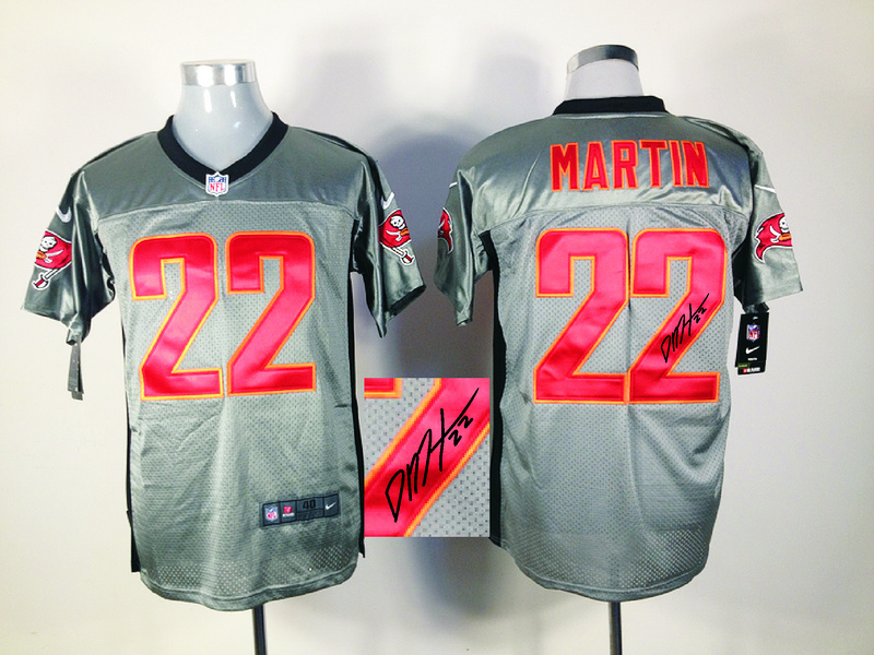 Nike Buccaneers 22 Martin Grey Shadow Signature Edition Jerseys - Click Image to Close