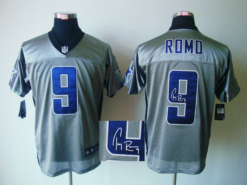 Nike Cowboys 9 Romo Grey Shadow Signature Edition Jerseys