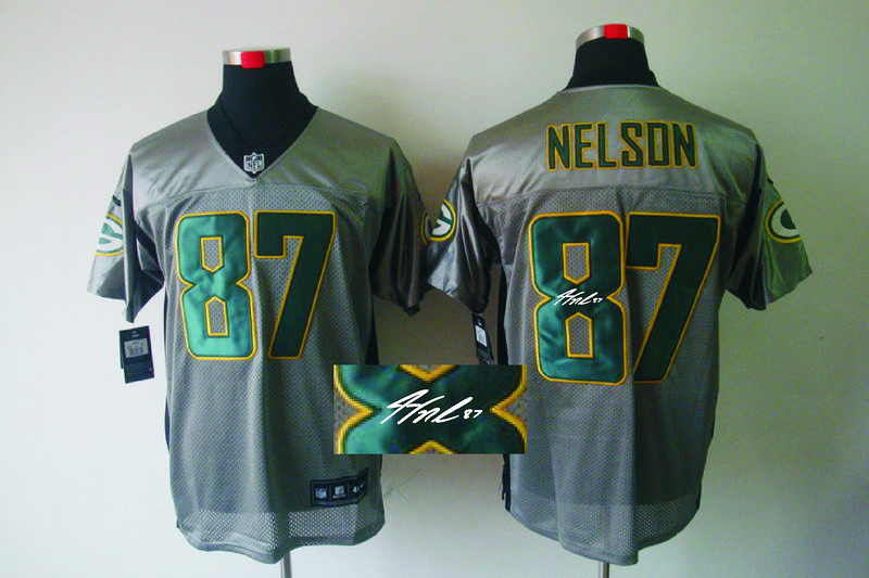 Nike Packers 87 Nelson Grey Shadow Signature Edition Jerseys