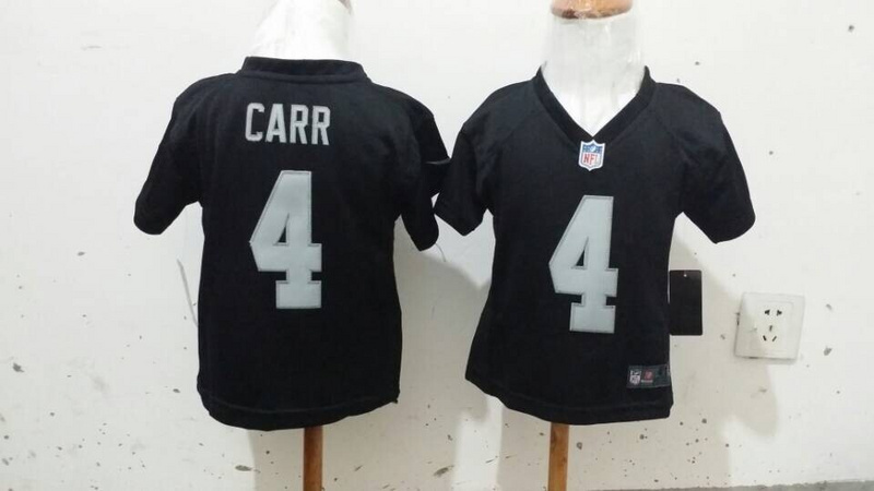 Nike Raiders 4 Carr Black Toddler Jerseys
