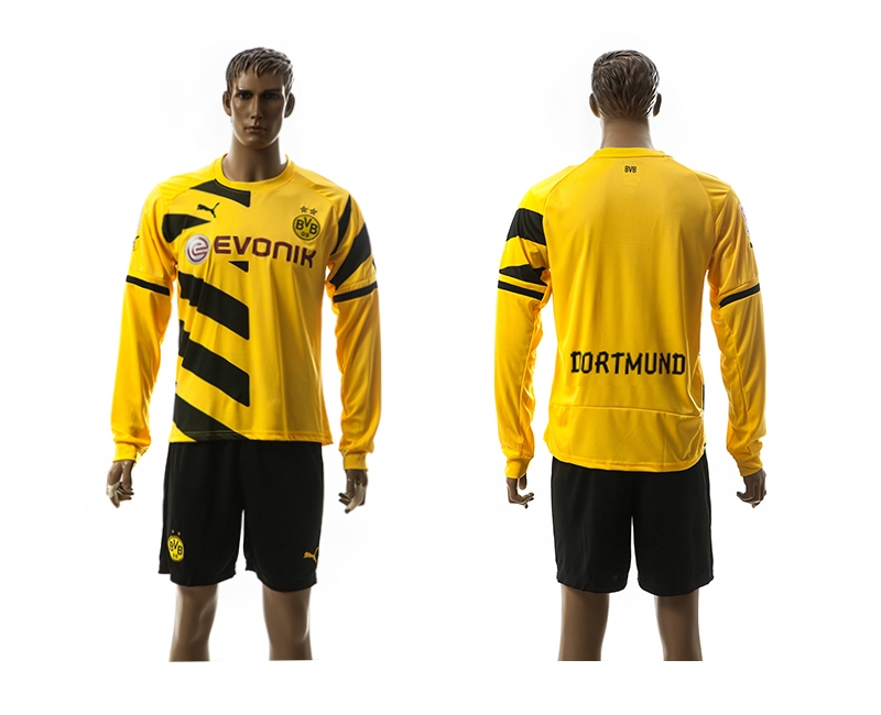 2014-15 Dortmund Home Long Sleeve Jerseys