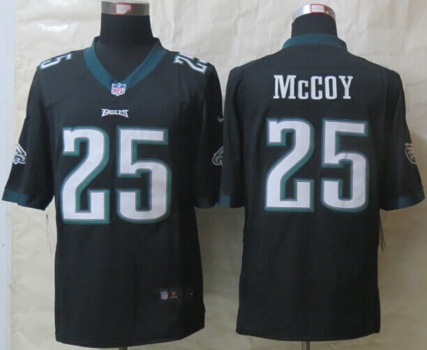 Nike Eagles 25 McCoy Black Limited Jerseys