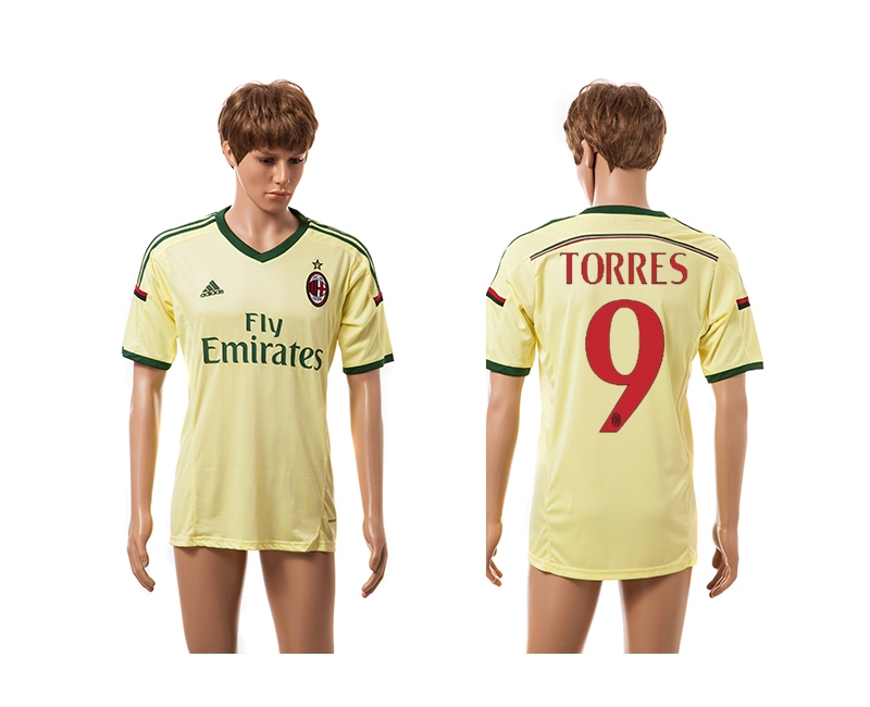 2014-15 AC Milan 9 Torres Third Away Thailand Jerseys