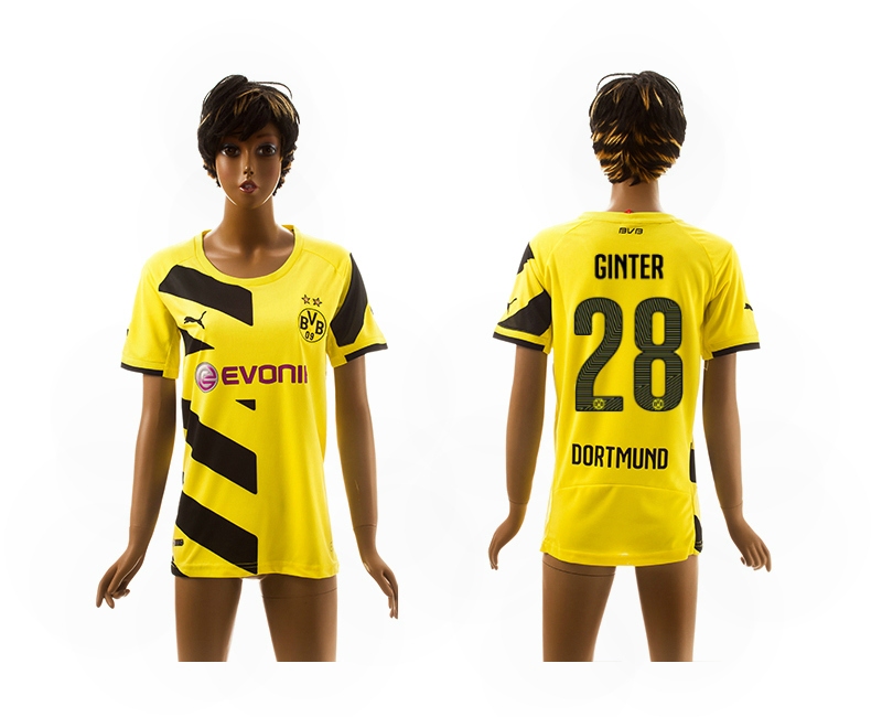 2014-15 Dortmund 28 Ginter Home Women Jerseys