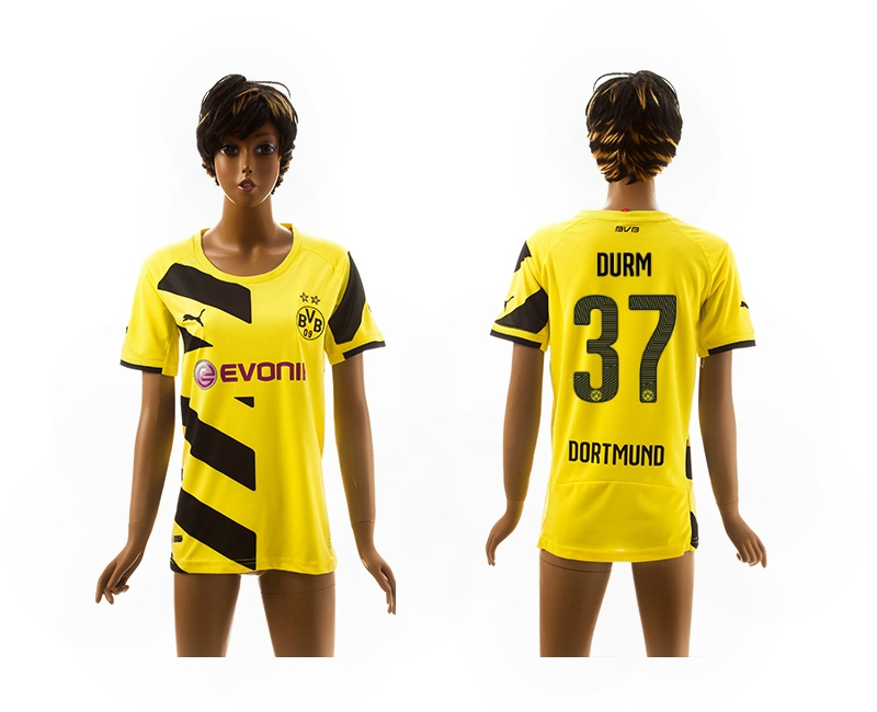 2014-15 Dortmund 37 Durm Home Women Jerseys - Click Image to Close