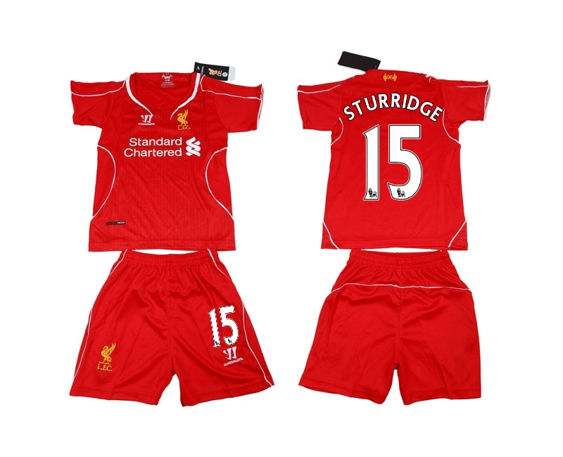 2014-15 Liverpool 15 Sturridge Home Youth Jerseys