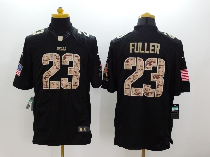 Nike Bears 23 Fuller Black Salute To Service Limited Jerseys