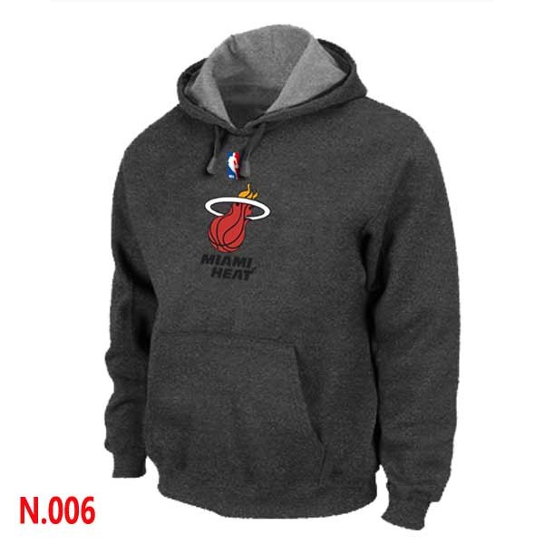 NBA Heat Pullover Hoodie D.Grey - Click Image to Close