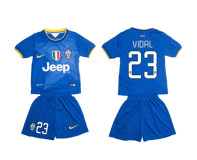 2014-15 Juventus 23 Vidal Away Youth Jerseys