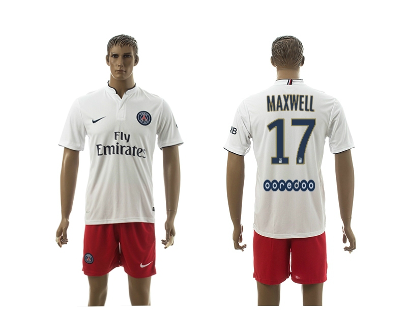 2014-15 Paris Saint Germain 17 Maxwell Away Soccer Jersey