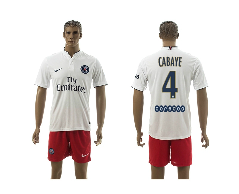 2014-15 Paris Saint Germain 4 Cabaye Away Soccer Jersey