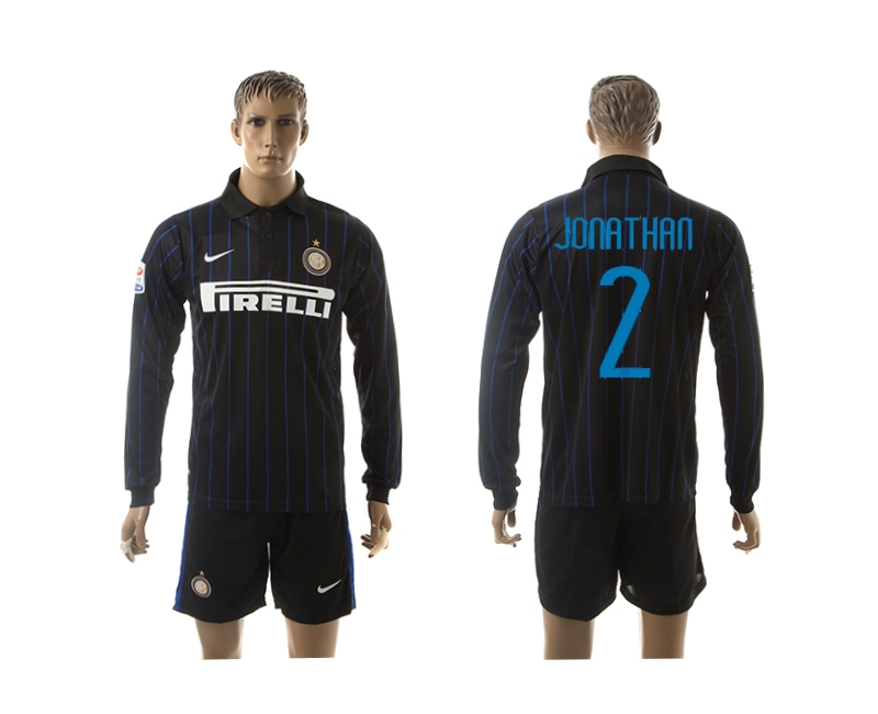 2014-15 Inter Milan 2 Jonathan Home Long Sleeve Jerseys