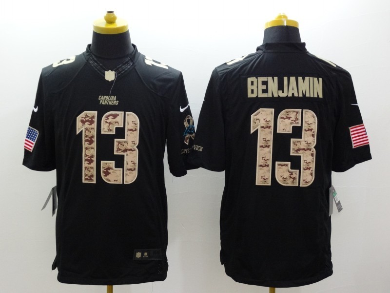 Nike Panthers 13 Benjamin Black Salute To Service Limited Jerseys
