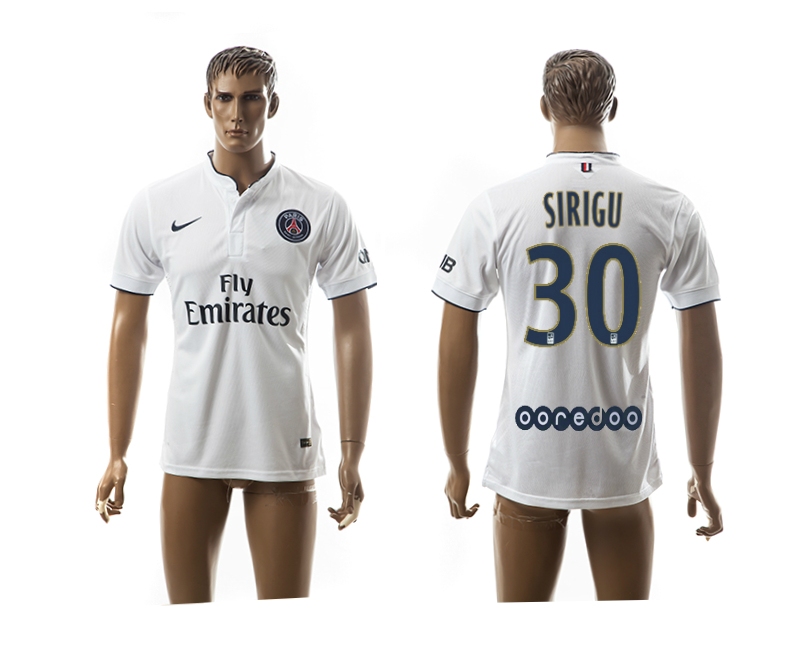 2014-15 Paris Saint Germain 30 Sirigu Away Thailand Jerseys