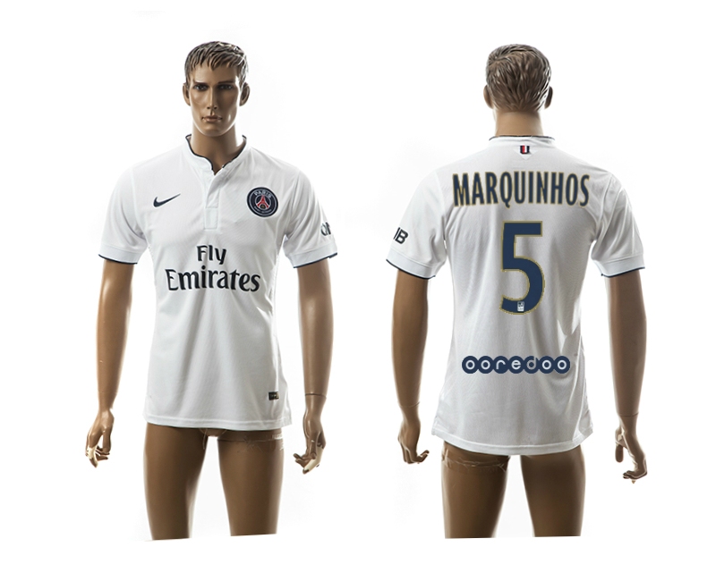 2014-15 Paris Saint Germain 5 Marquinhos Away Thailand Jerseys