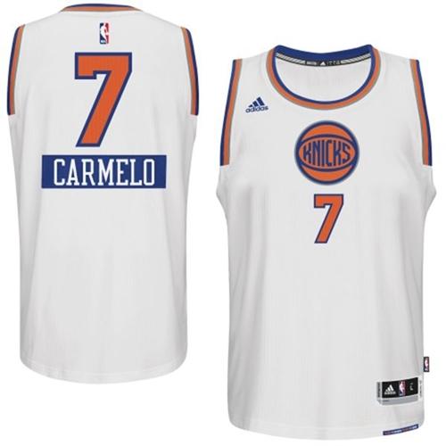 Knicks 7 Anthony Carmelo White 2014-15 Christmas Day Swingman Jerseys