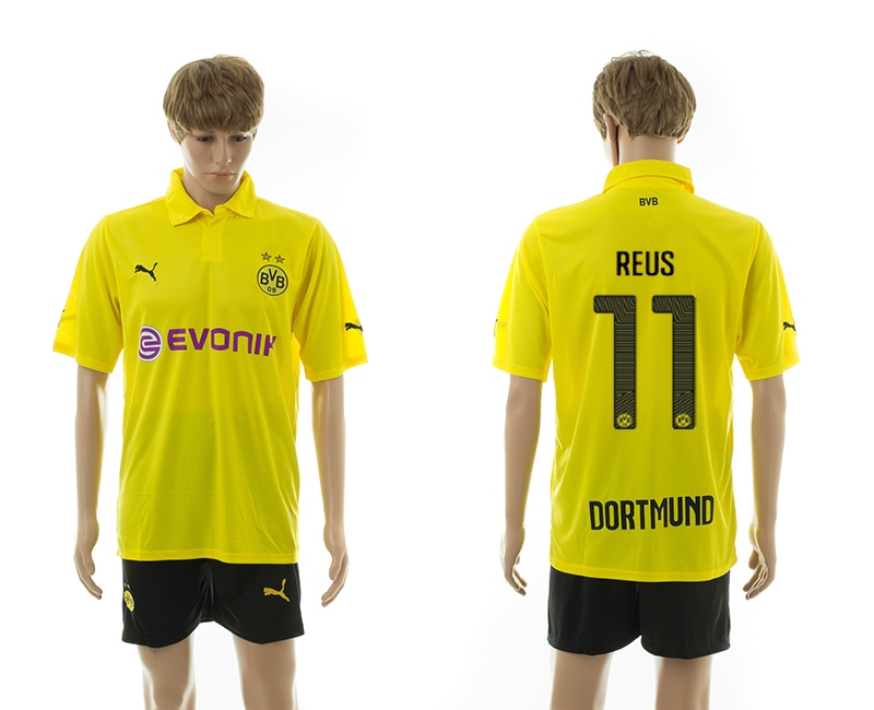 2014-15 Dortmund 11 Reus Home UEFA Champions Legue Jerseys