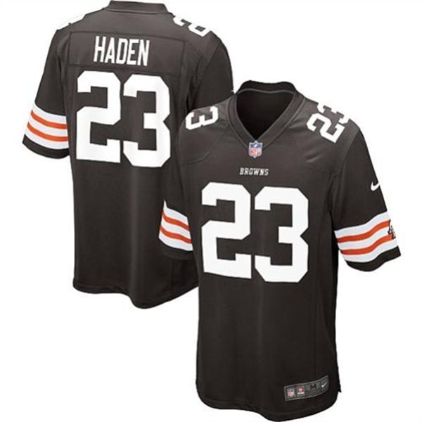 Nike Browns 23 Haden Brown Game Jerseys - Click Image to Close