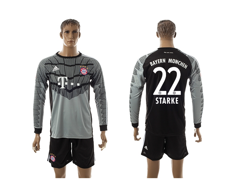 2014-15 Bayern Muchen 22 Starke Goalkeeper Long Sleeve Jerseys