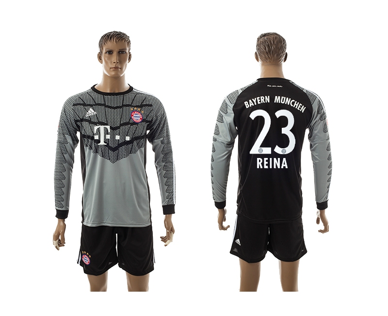 2014-15 Bayern Muchen 23 Reina Goalkeeper Long Sleeve Jerseys