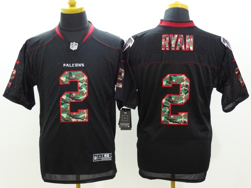 Nike Falcons 2 Ryan Black Fashion Camo Elite Jerseys - Click Image to Close