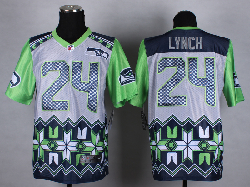 Nike Seahawks 24 Lynch Noble Fashion Elite Jerseys