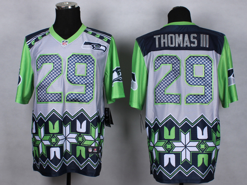 Nike Seahawks 29 Thomas III Noble Fashion Elite Jerseys - Click Image to Close