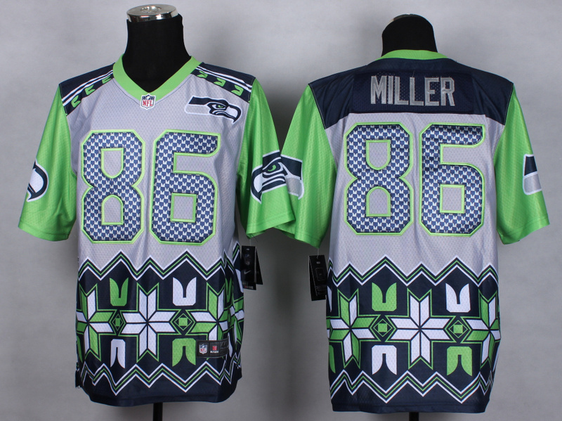 Nike Seahawks 86 Miller Noble Fashion Elite Jerseys