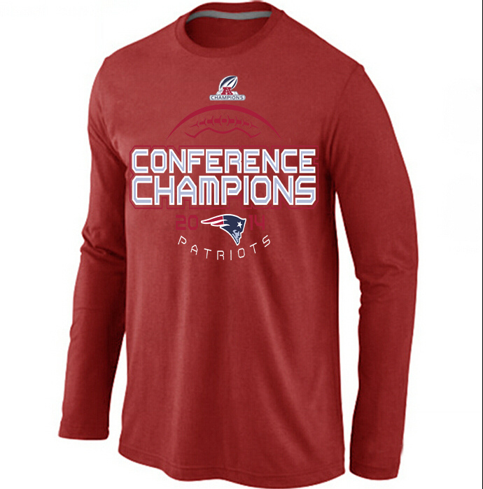 Nike Patriots Red Long Sleeve Men T-Shirts02