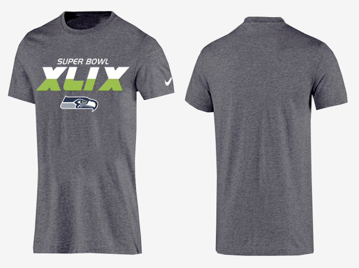 Nike Seattle Seahawks 2015 Super Bowl XLIX Grey T-Shirts