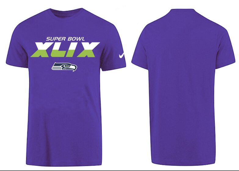 Nike Seattle Seahawks 2015 Super Bowl XLIX Purple T-Shirts
