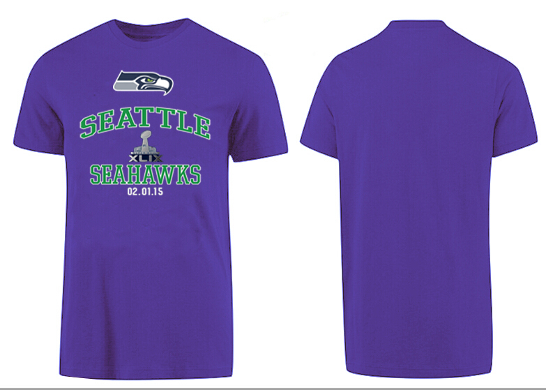 Nike Seattle Seahawks 2015 Super Bowl XLIX Purple T-Shirts02