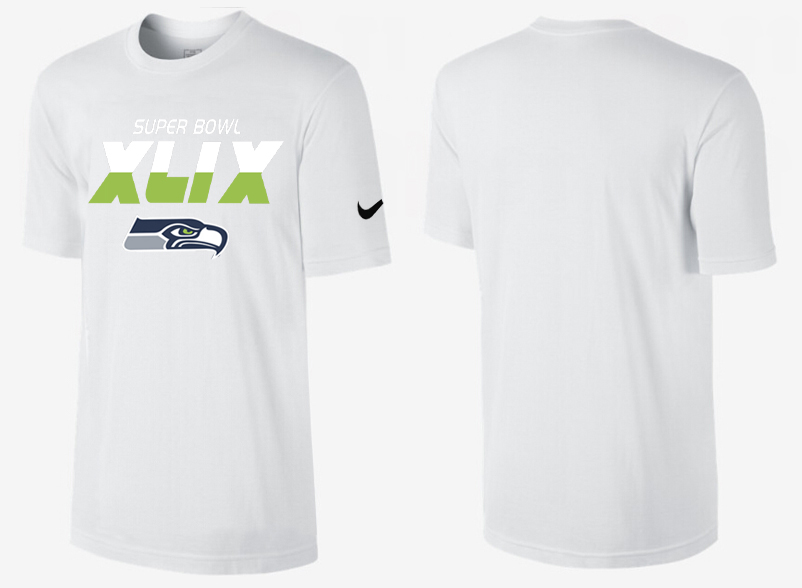 Nike Seattle Seahawks 2015 Super Bowl XLIX White T-Shirts
