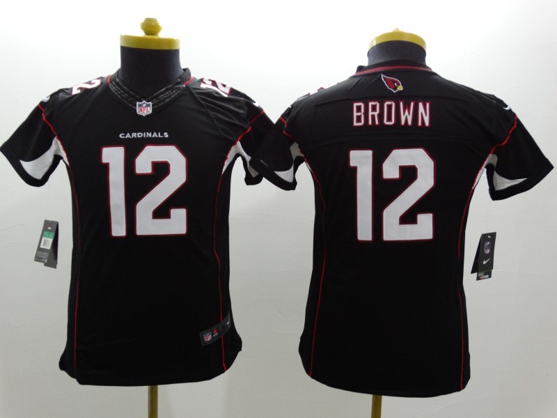 Nike Cardinals 12 Brown Black Youth Limited Jerseys