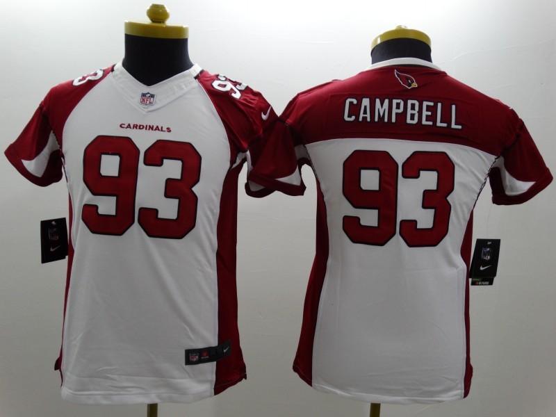 Nike Cardinals 93 Campbell White Youth Limited Jerseys