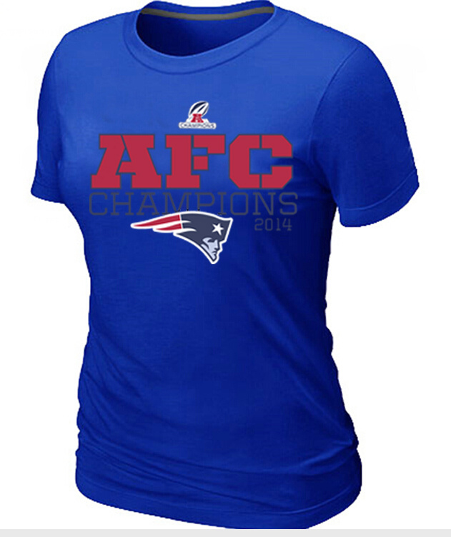 Nike New England Patriots Blue Women T-Shirts