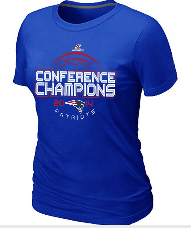 Nike New England Patriots Blue Women T-Shirts02